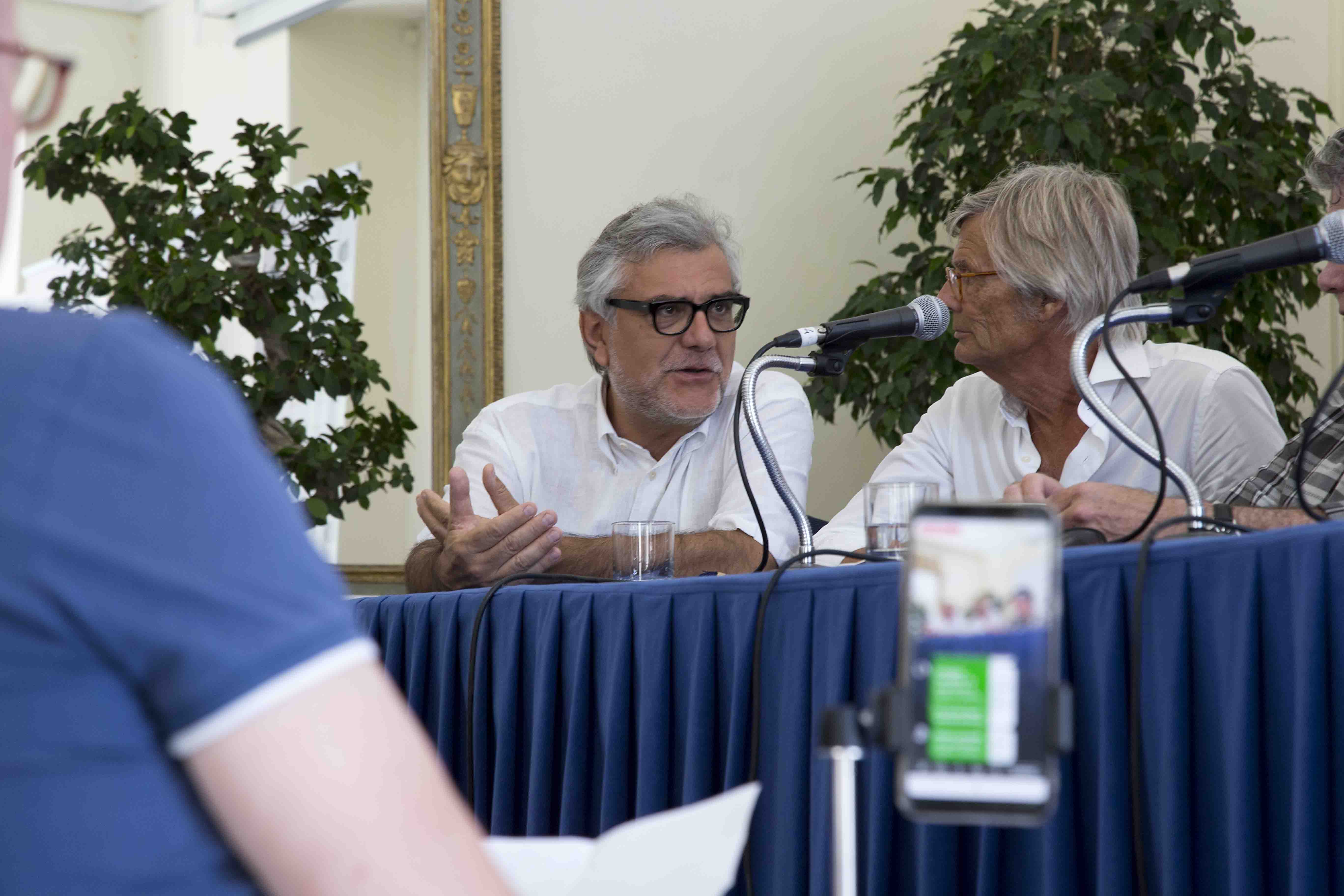Ischia Global Fest - World Script Market - De Cataldo e August  - conferenza stampa del 17 Luglio